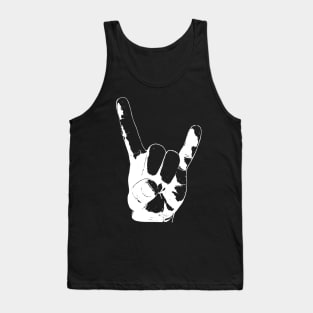 Rock and Roll in white ink Tank Top